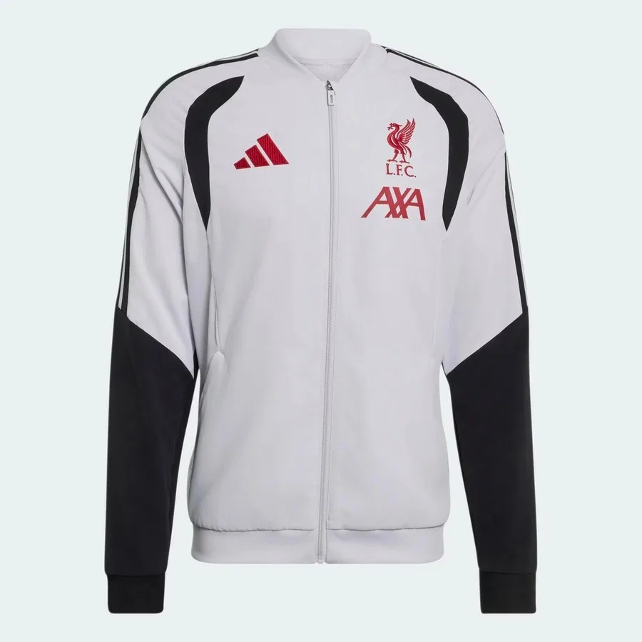 Свитшот мужской с молнией Liverpool FC Tiro Presentation adidas, Серый — фото 4