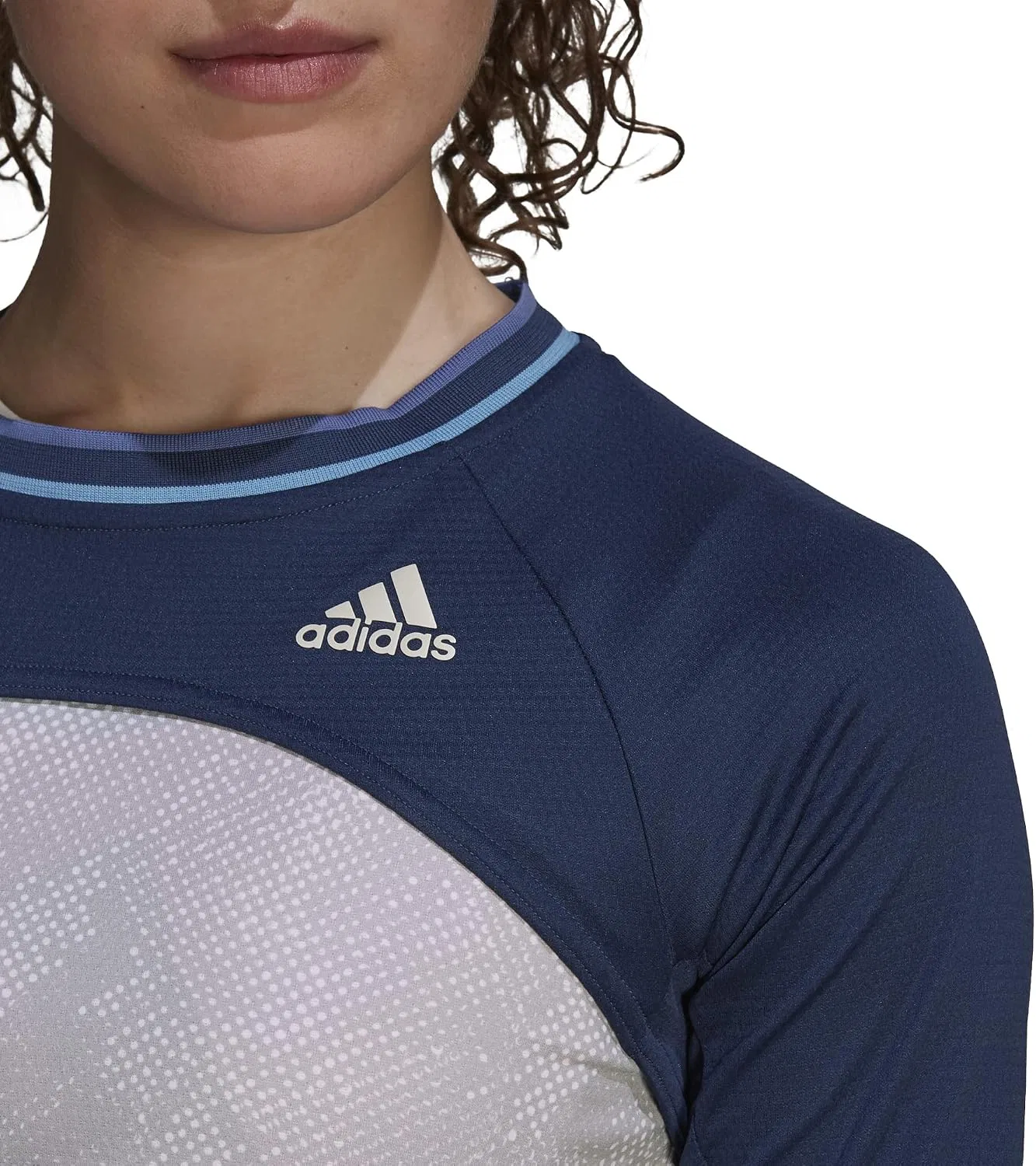 Женская длинная футболка Match Shrug Pb adidas, Crew Navy/Alumina — фото 3