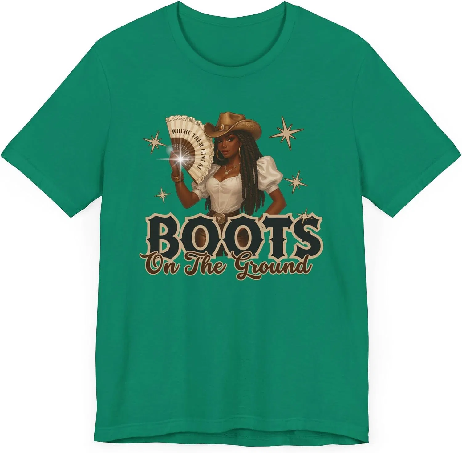 Мужская футболка с принтом Boots On The Ground, изумрудно-зелёный — фото 3