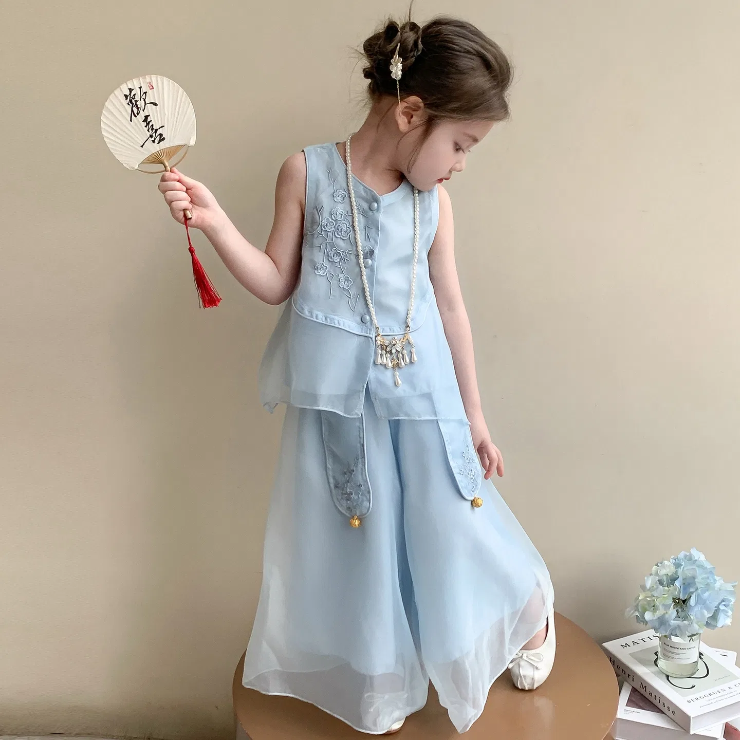 Детский комплект ханьфу Lanza Hanfu Children Aged 3 7 Years Old, Blue — фото 3