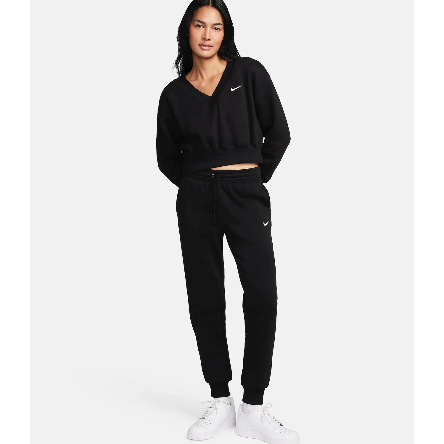 Женские тренировочные штаны Nike NSW Phoenix Fleece, Черный — фото 3