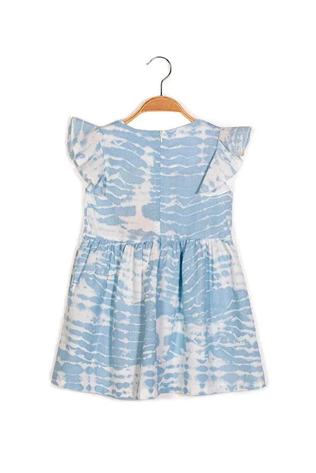 Детское платье для девочек с принтом Elegant Generic Brands, Blue Cloud Pattern — фото 4