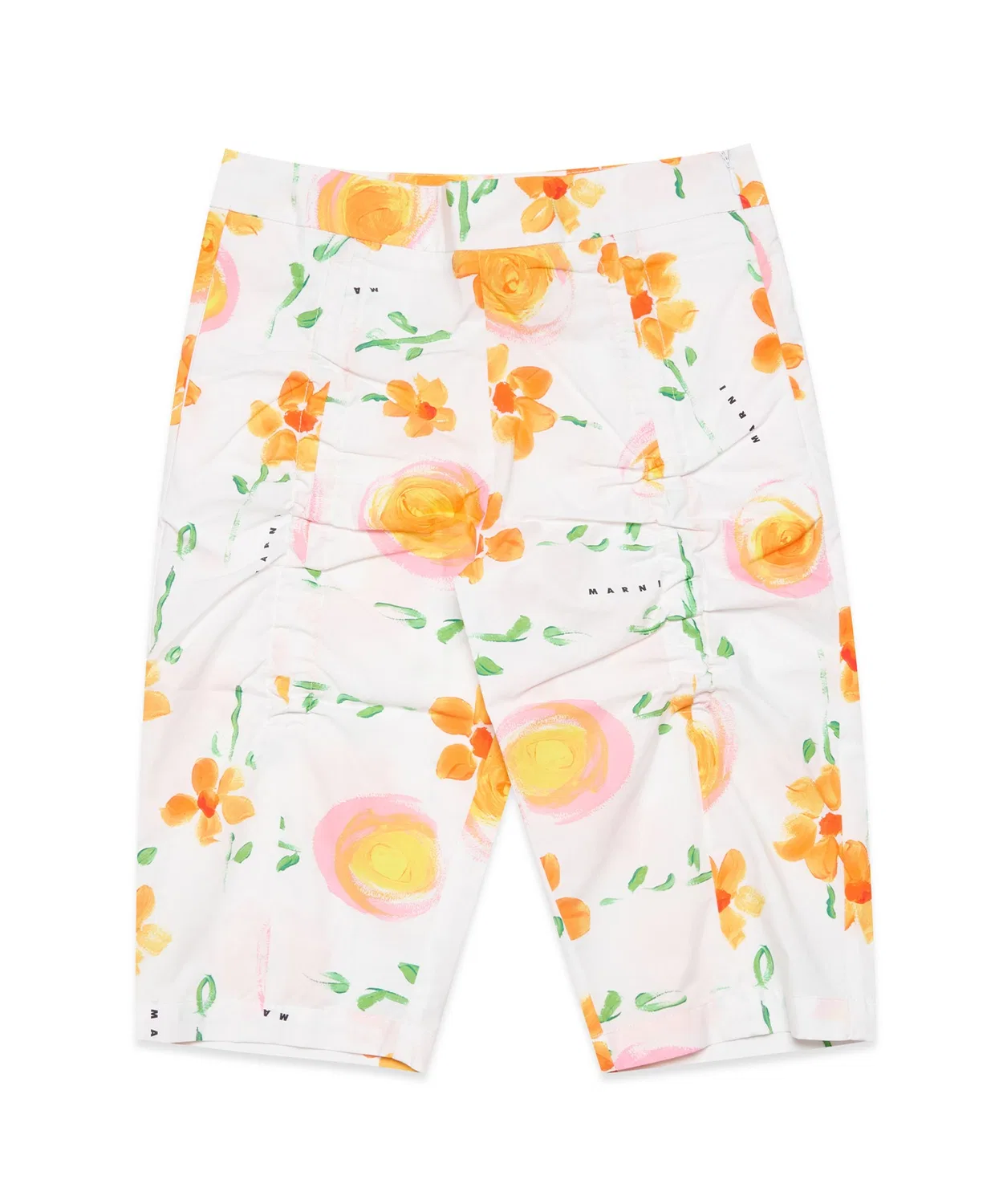 Детские шорты с цветочным принтом MARNI Kids & Junior, White