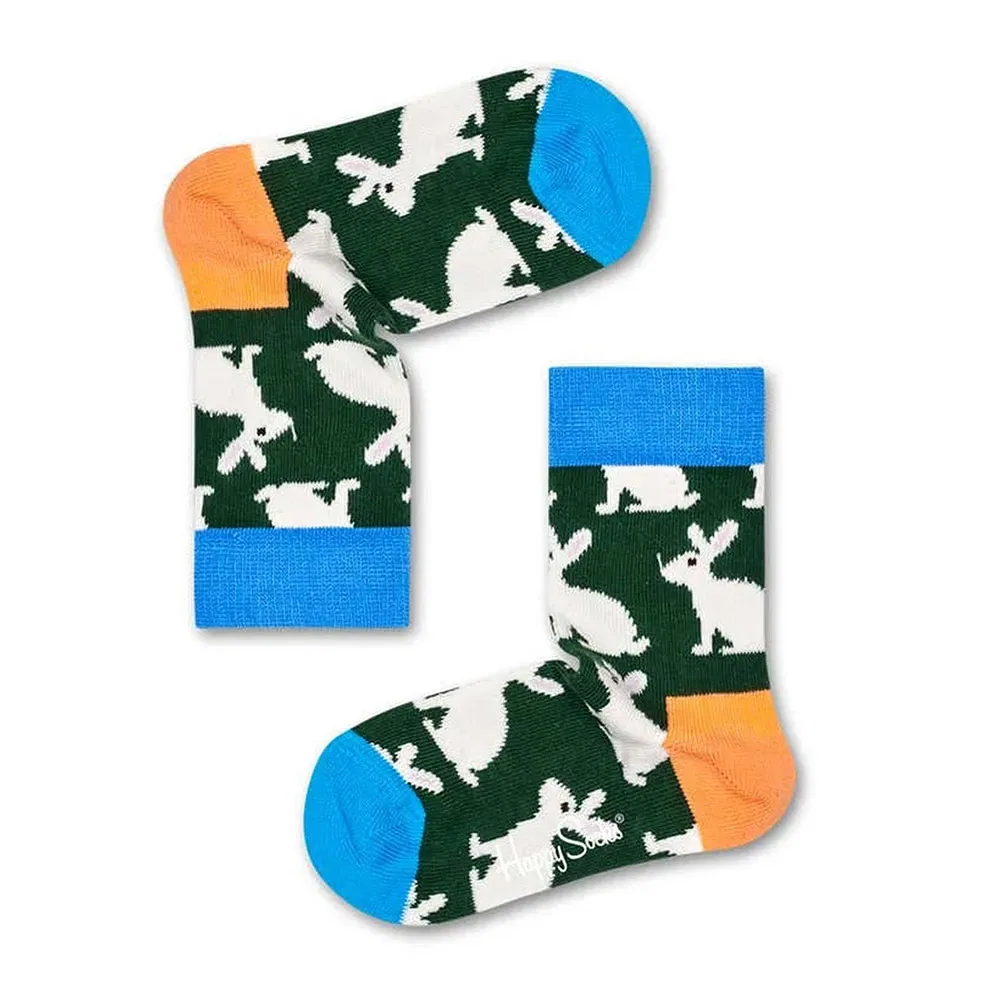 Носки Kiddy Bunny Happy Socks, зеленый