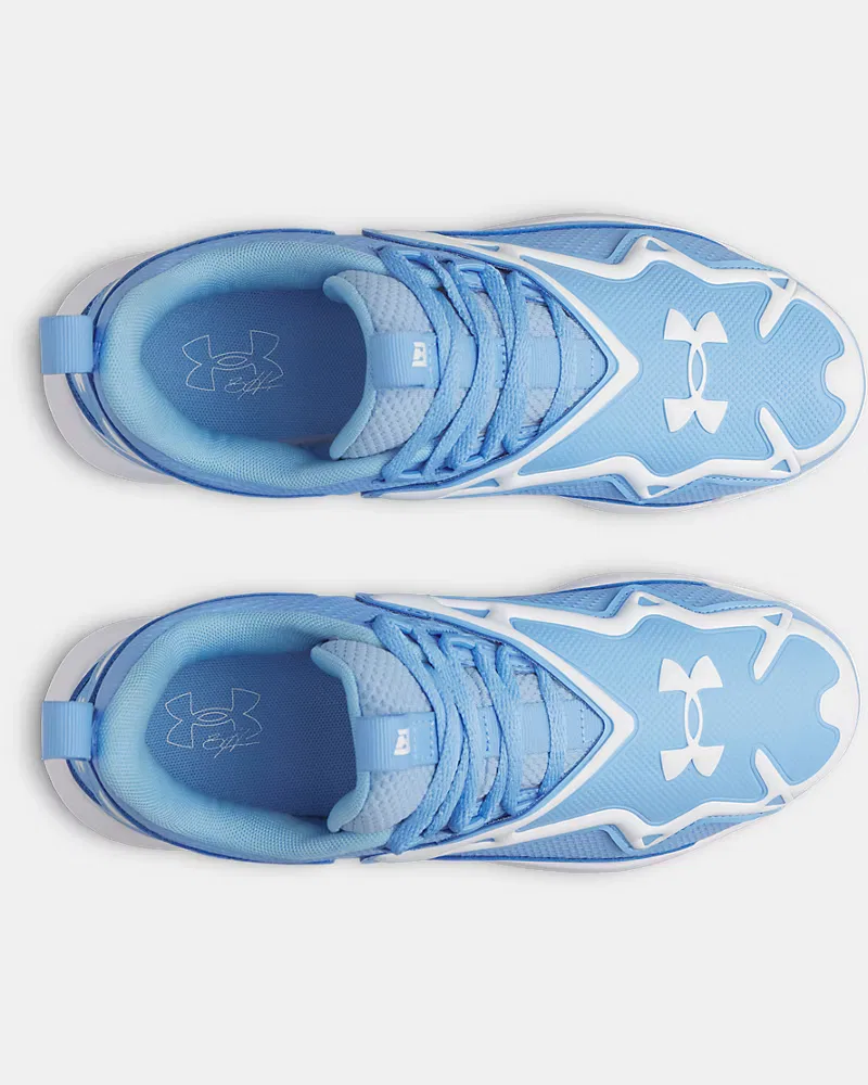 Бейсбольные бутсы для мальчиков с литой подошвой TPU UA Harper 11 TPU Jr. UnderArmour, Horizon Blue/White — фото 3