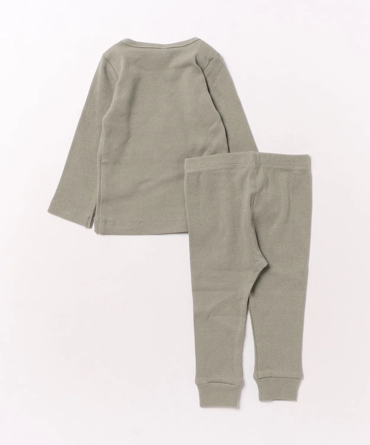 ARCHIVER Детский комплект из лонгслива и леггинсов с длинным рукавомRibbed Tee + Legging Set Quincy Mae, Green — фото 2