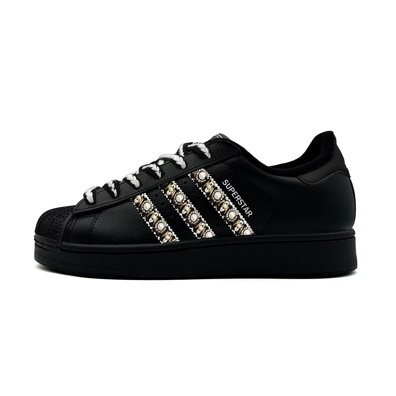 Кроссовки для скейтбординга детские Superstar 2, Adidas Originals, Black Gold