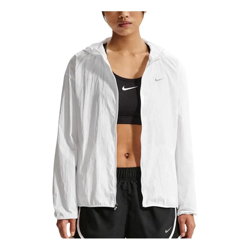 Женская куртка с защитой от ультрафиолета Nike Tempo UV Protection Lightweight Jacket, белый