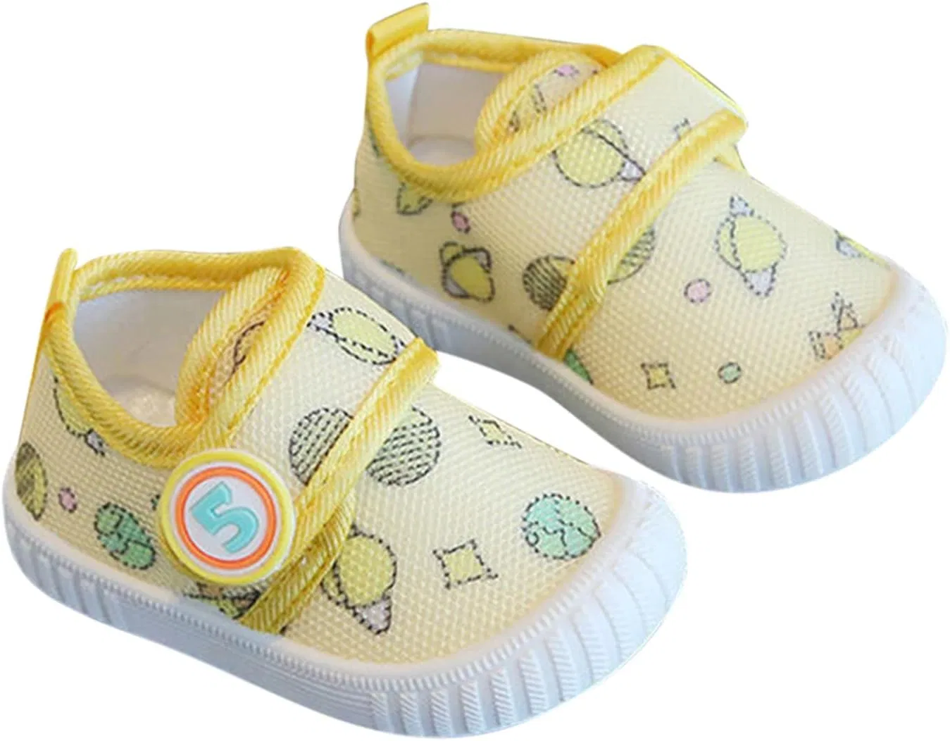Детские кроссовки для девочек с нескользящей подошвой Calling Shoes 5 Yellow, Yellow — фото 3