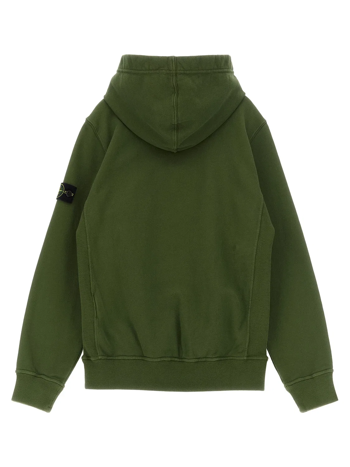 Худи с логотипом-значком Stone Island Junior, зеленый — фото 2