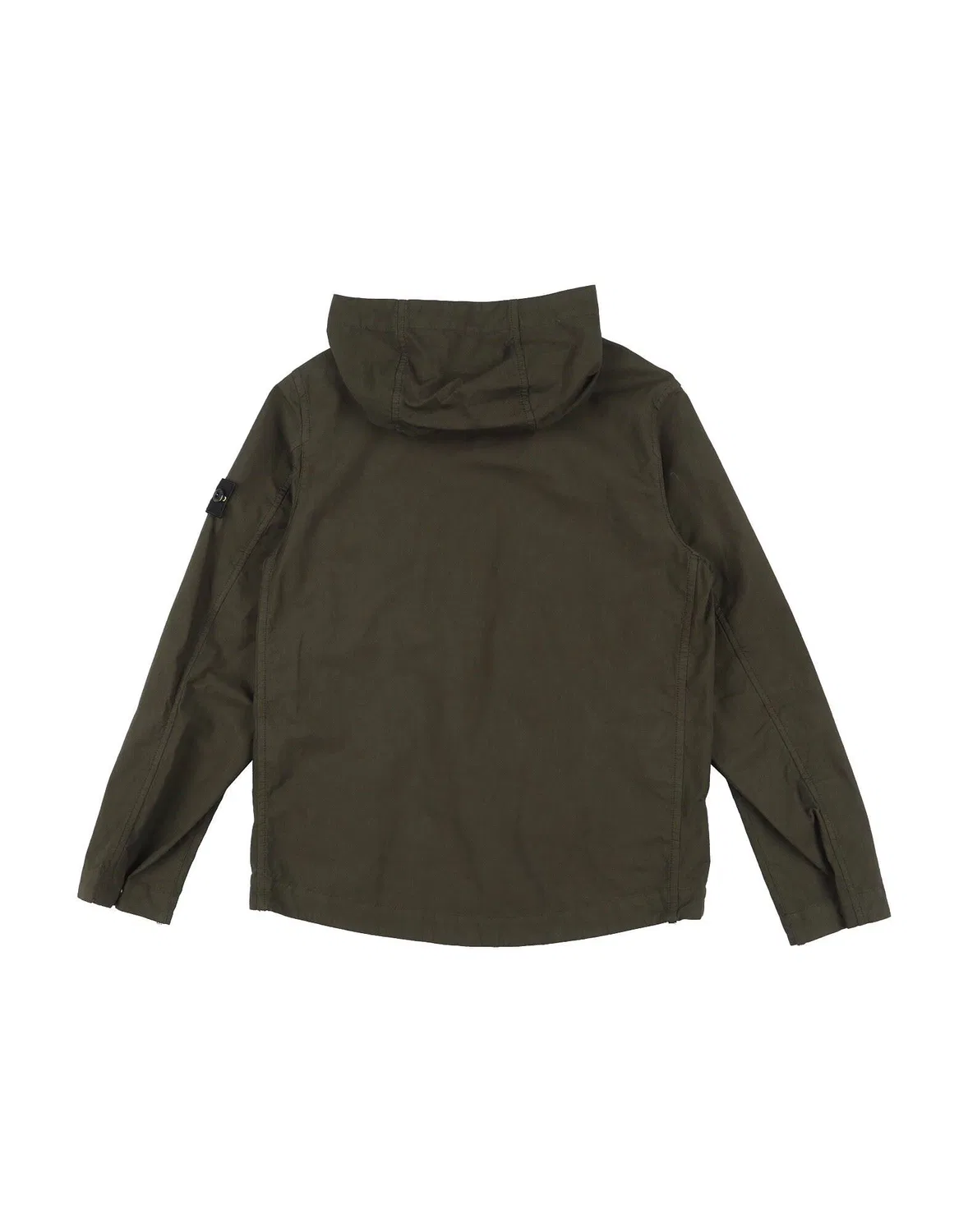 Детская куртка из твила с капюшоном Stone Island Junior, темно-зеленый — фото 2