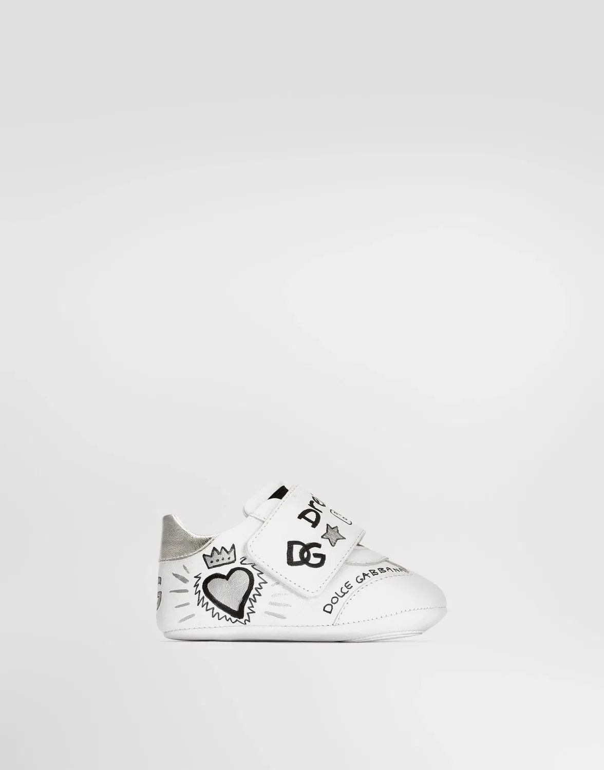 Кроссовки из овечьей кожи Dolce & Gabbana, бежевый