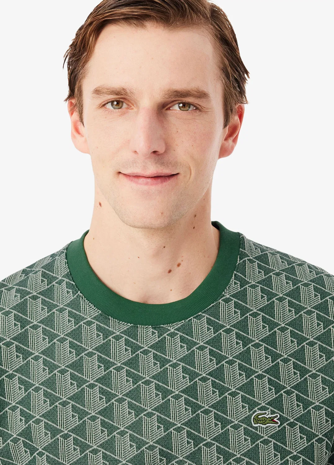 Футболка Lacoste Classic Fit, модель Monogram, зеленый — фото 3