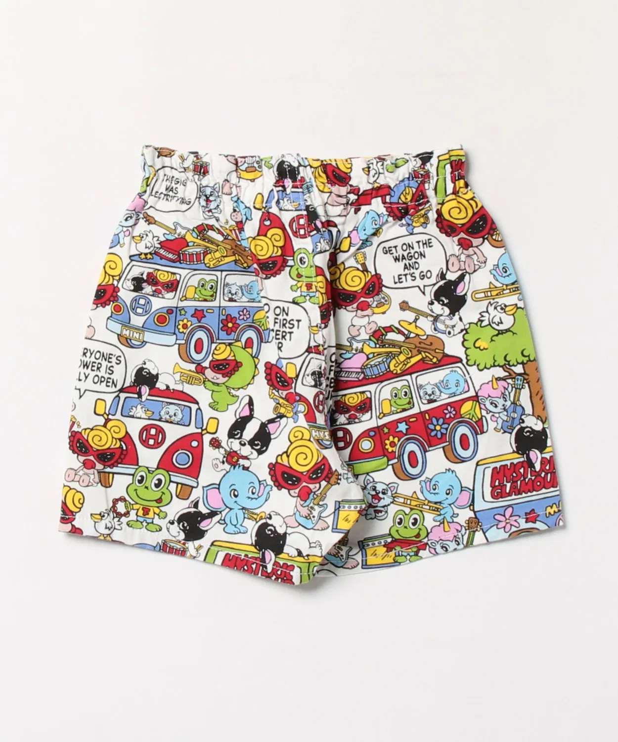 Детские шорты с принтом BAND WAGON HYSTERIC MINI, White — фото 2