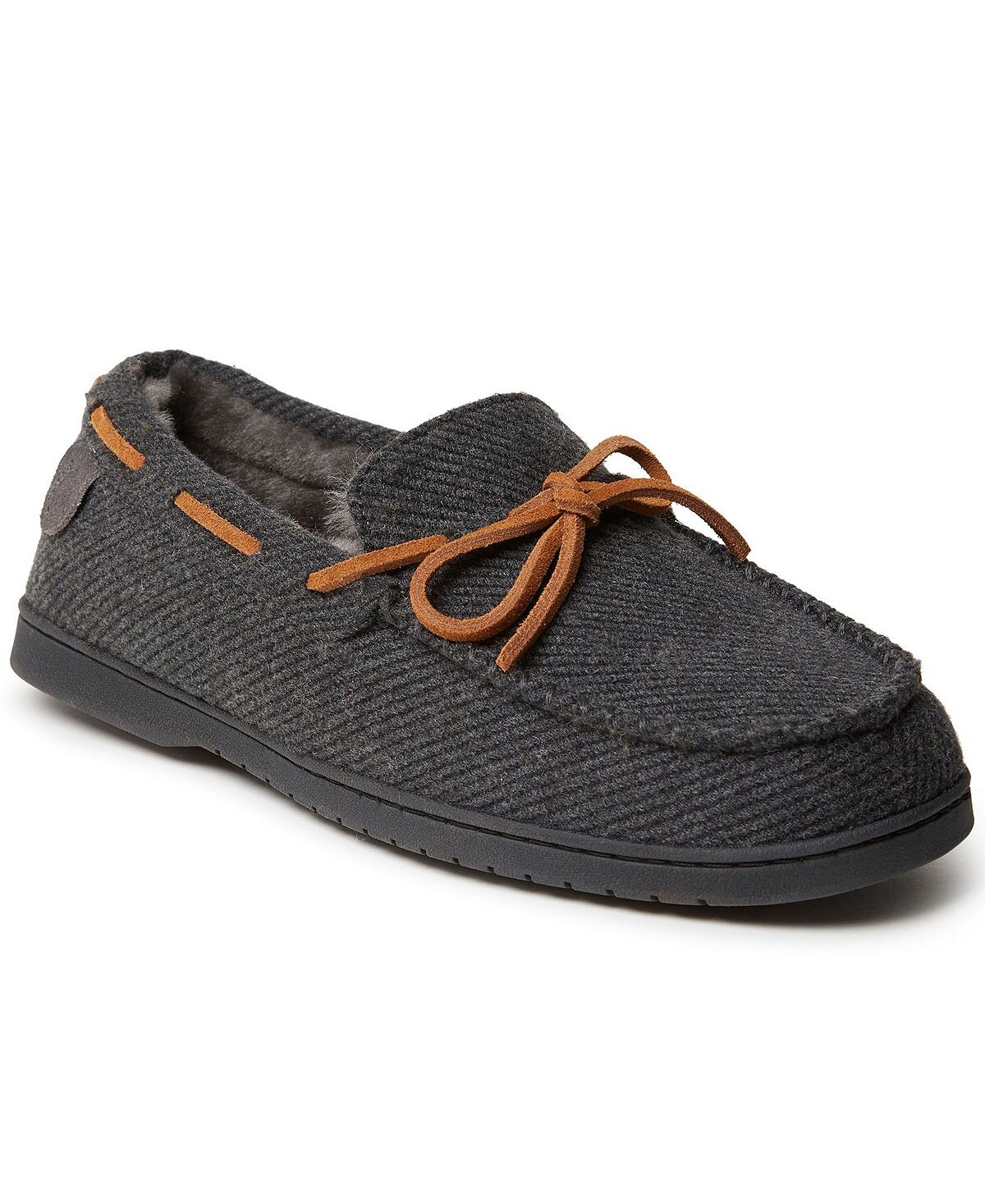 

Мужские тапочки fireside grafton moccasin lace tie Dearfoams, черный