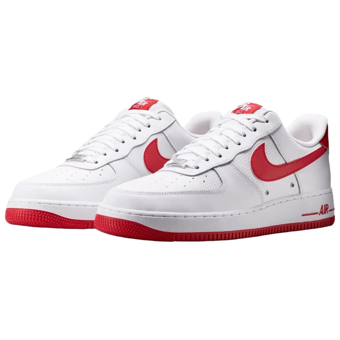 Детские кроссовки для скейтбординга с низким верхом Nike Air Force 1, White Red — фото 4