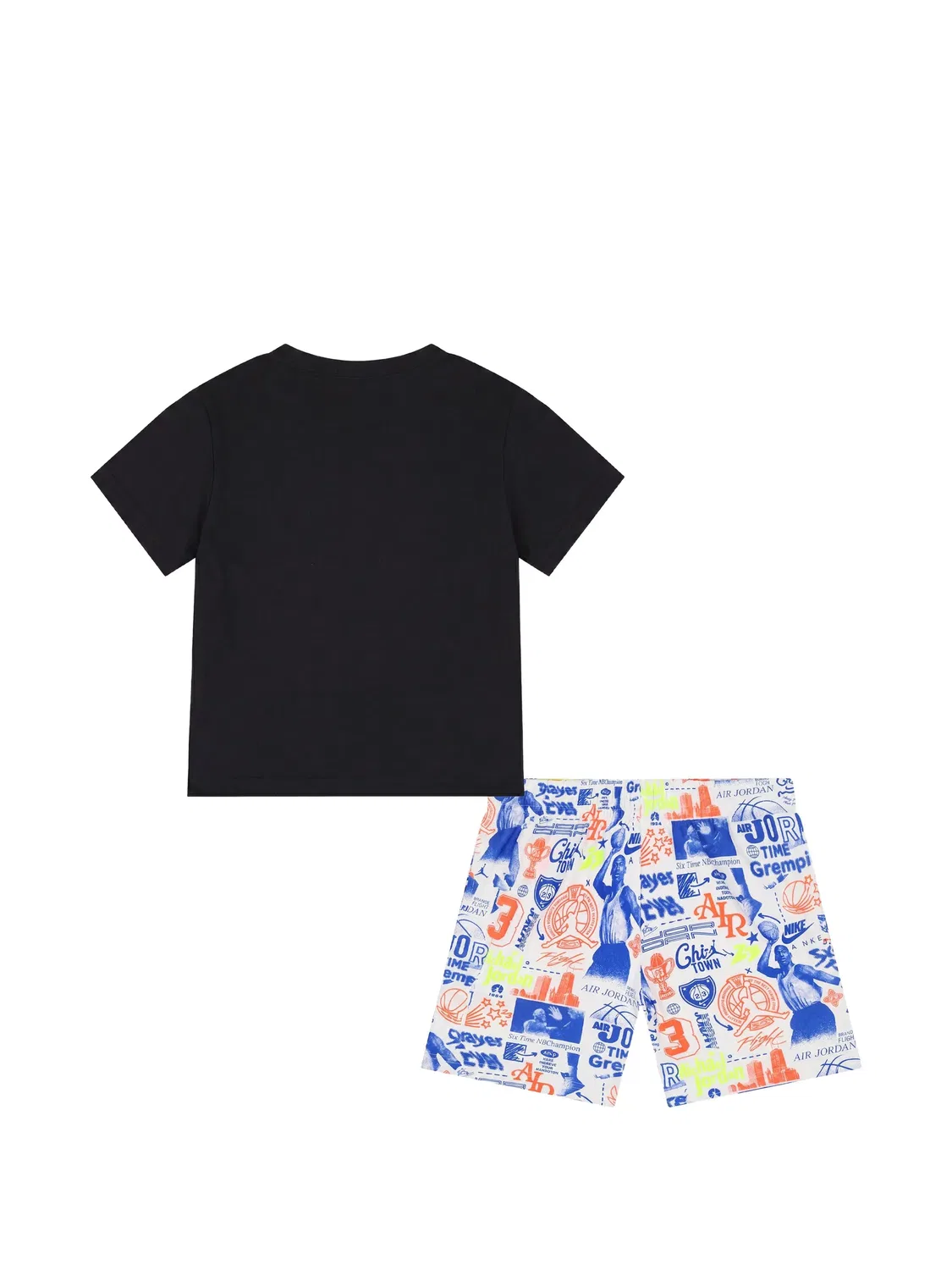 Комплект из футболки и шортов с графичным принтом Nike Kids, черный — фото 2