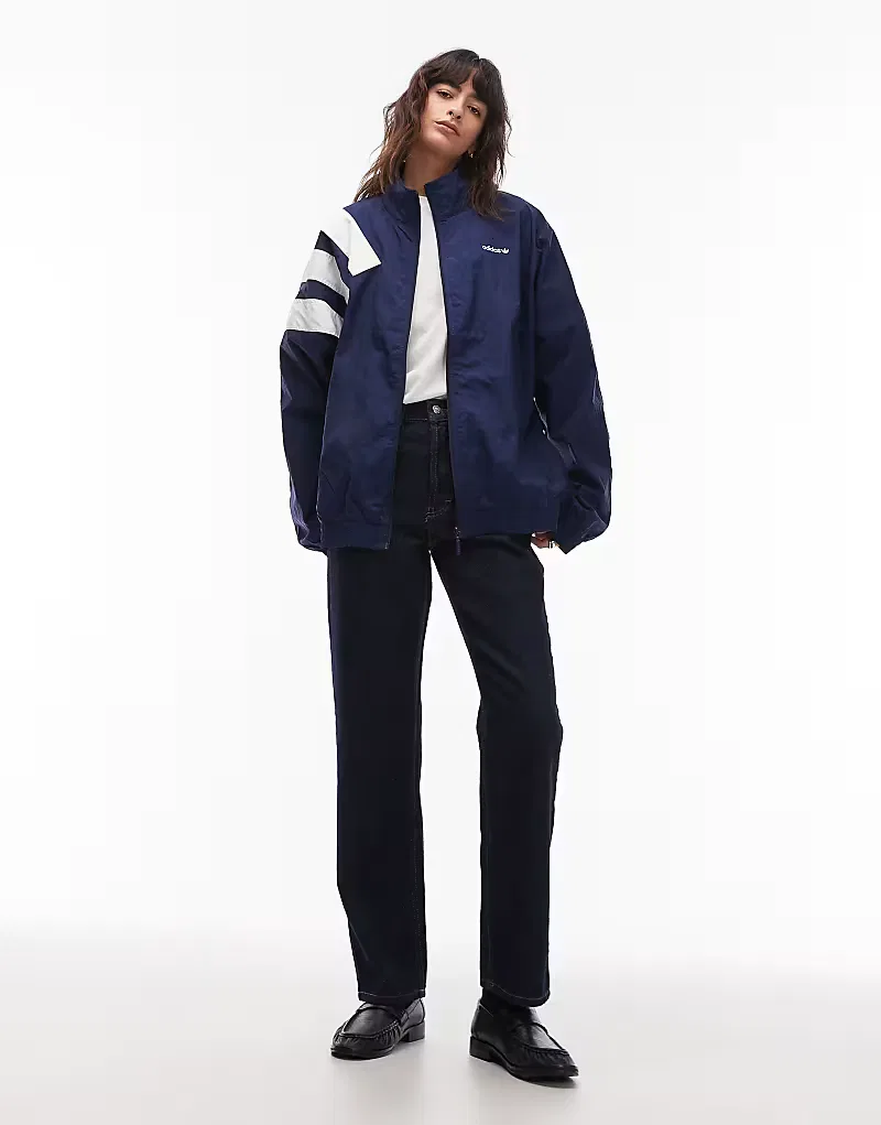Куртка спортивная Arch Adidas Originals, темно-синий/нежно-белый — фото 2