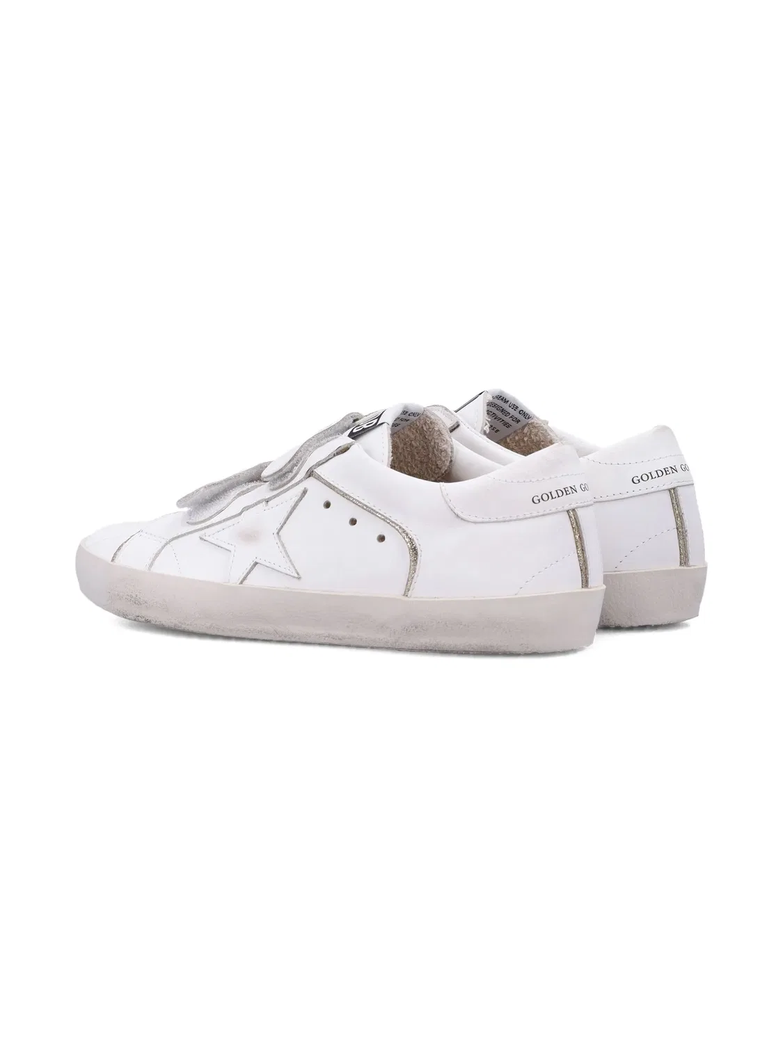 Кроссовки с Застежкой на Липучке и Звездами Golden Goose, белый — фото 2