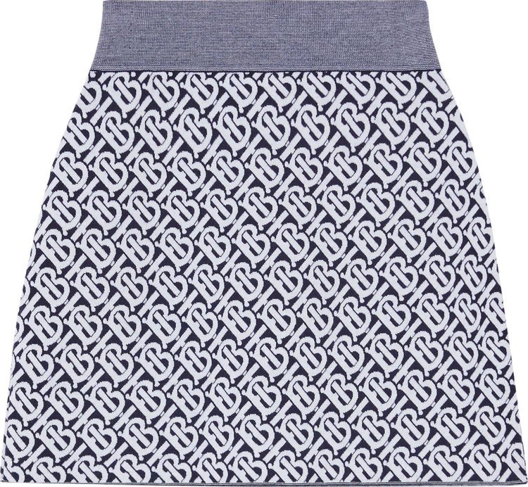 Юбка Burberry Blend Jacquard Mini Skirt 'Dark Charcoal Blue', серый - фото