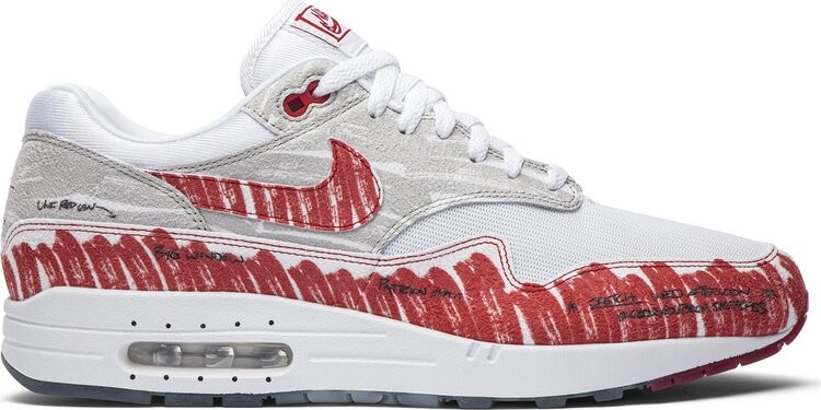 

Кроссовки Nike Air Max 1 'Sketch To Shelf - University Red', красный, Красный;серый, Кроссовки Nike Air Max 1 'Sketch To Shelf - University Red', красный