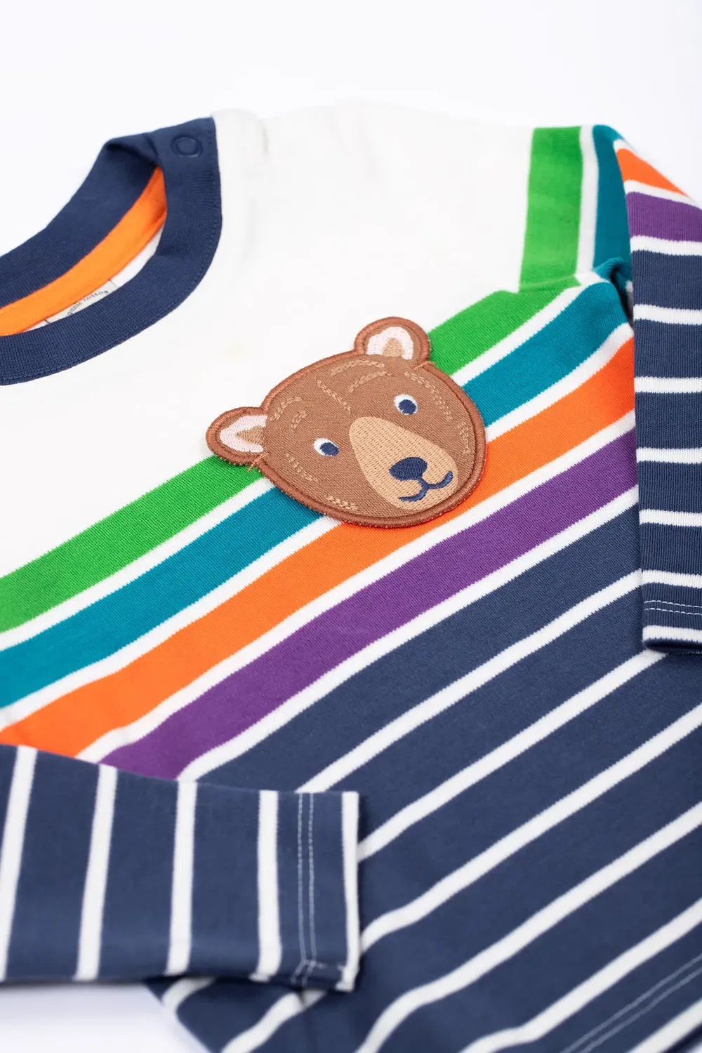 Детская футболка с карманом с принтом Frugi, Multi — фото 2