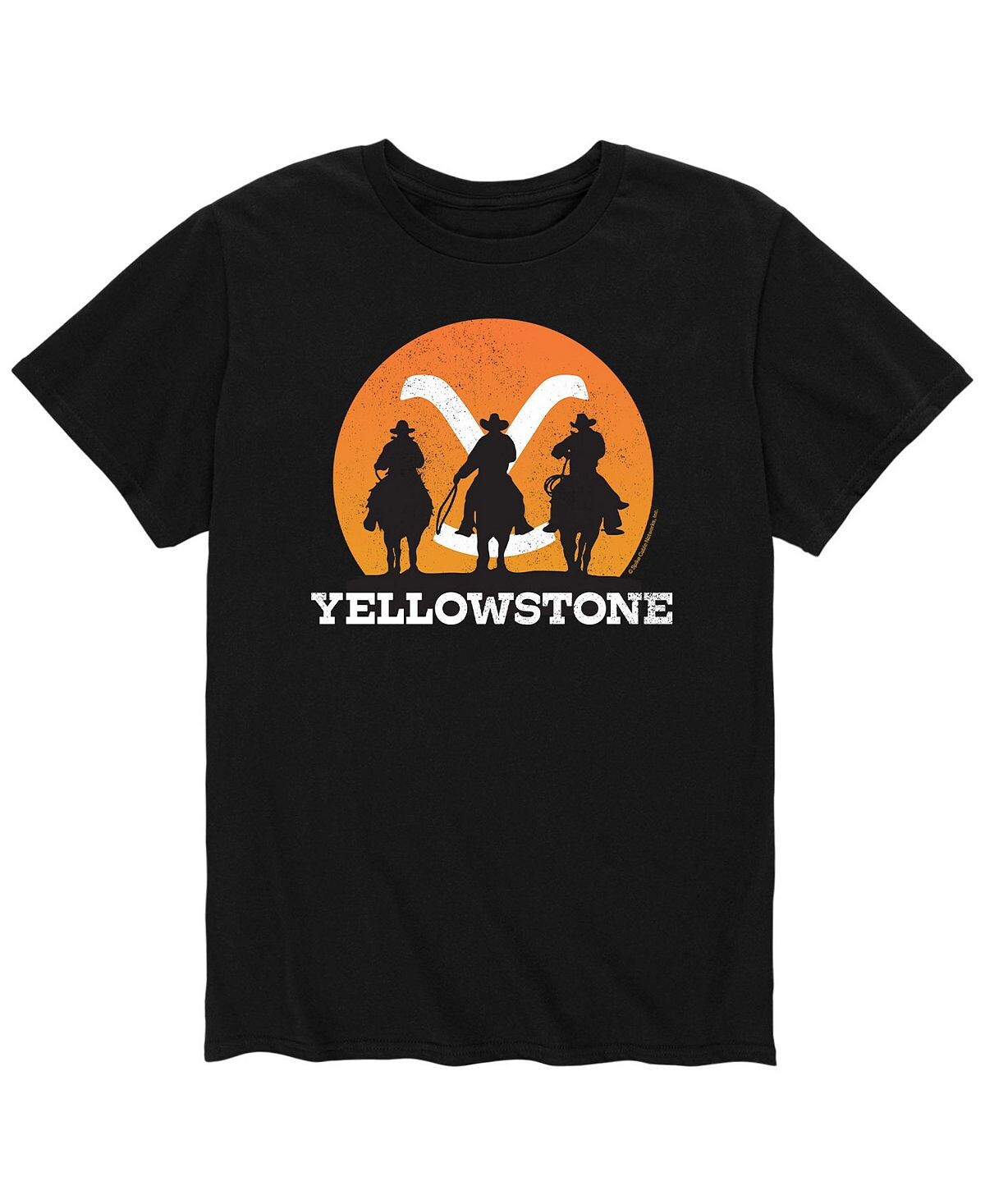 

Мужская футболка yellowstone cowboy sunset AIRWAVES, черный