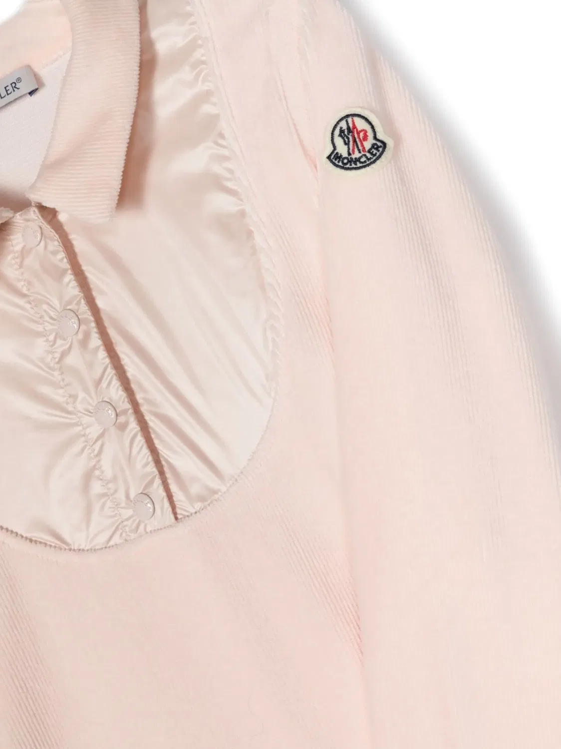 Платье с логотипом и длинными рукавами Moncler, розовый — фото 2