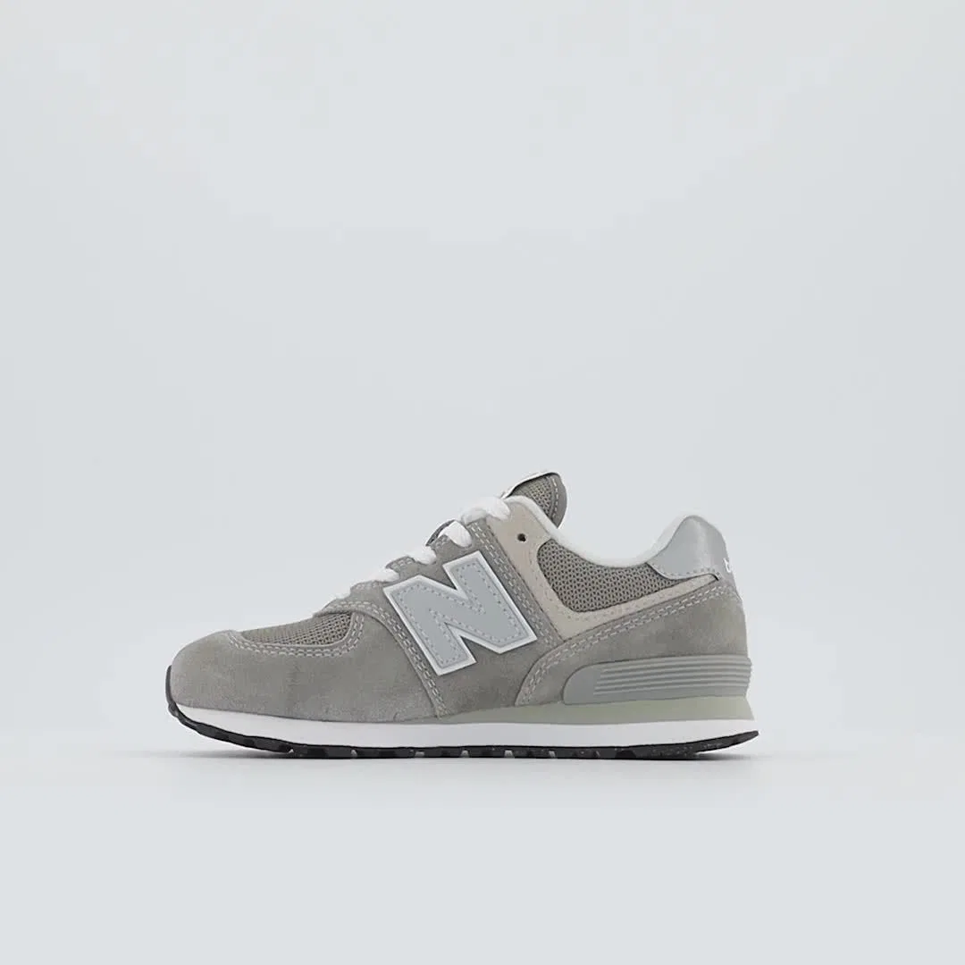 Детские кроссовки 574 Core Lace New Balance, Grey With White — фото 3