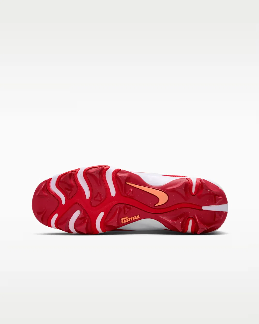 Бейсбольные бутсы для детей постарше Nike Diamond Clutch, Fusion Red/Varsity Red/White/Sunset Glow — фото 2