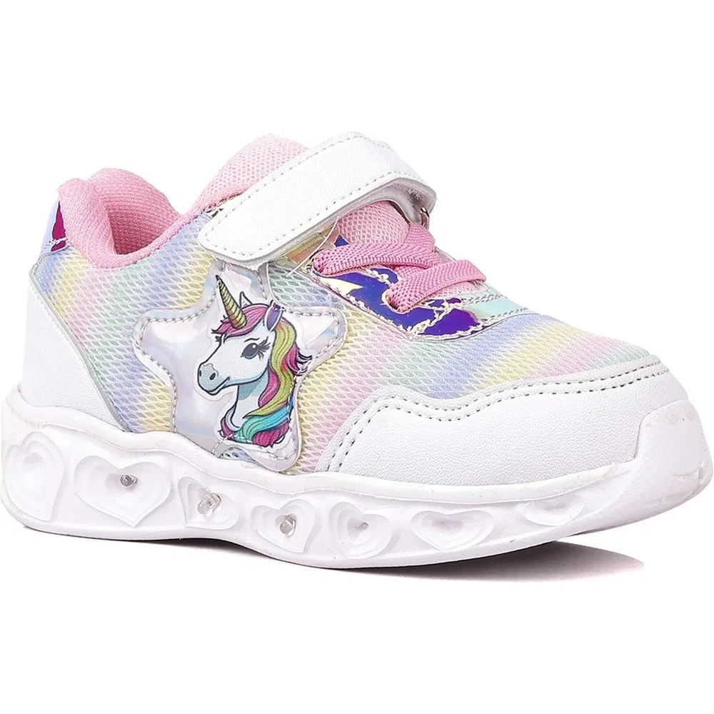 Детские спортивные кроссовки для девочек с подсветкой Unicorn — фото 3
