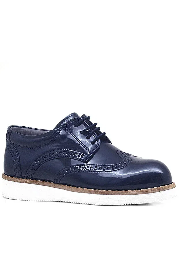 Детские туфли для мальчиков с коротким каблуком Raker, Navy Blue — фото 2