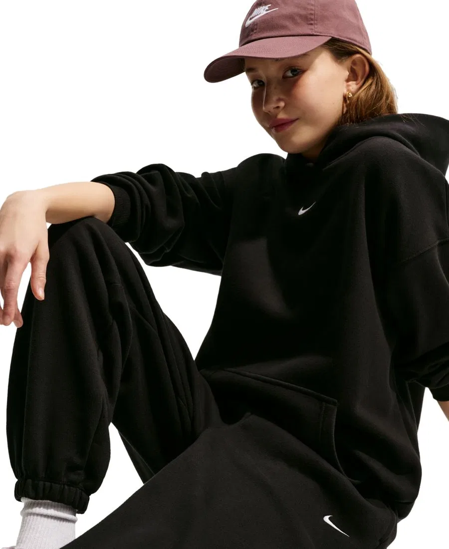 Спортивные брюки свободного кроя Nike Studio Fleece, Black — фото 3