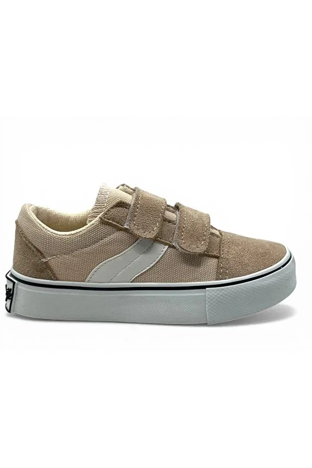 Детские повседневные льняные туфли для девочек на липучке Look Life, Beige — фото 2