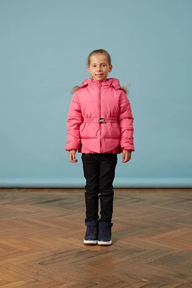 Детское пальто для девочек с капюшоном Men Anorak, Fuchsia