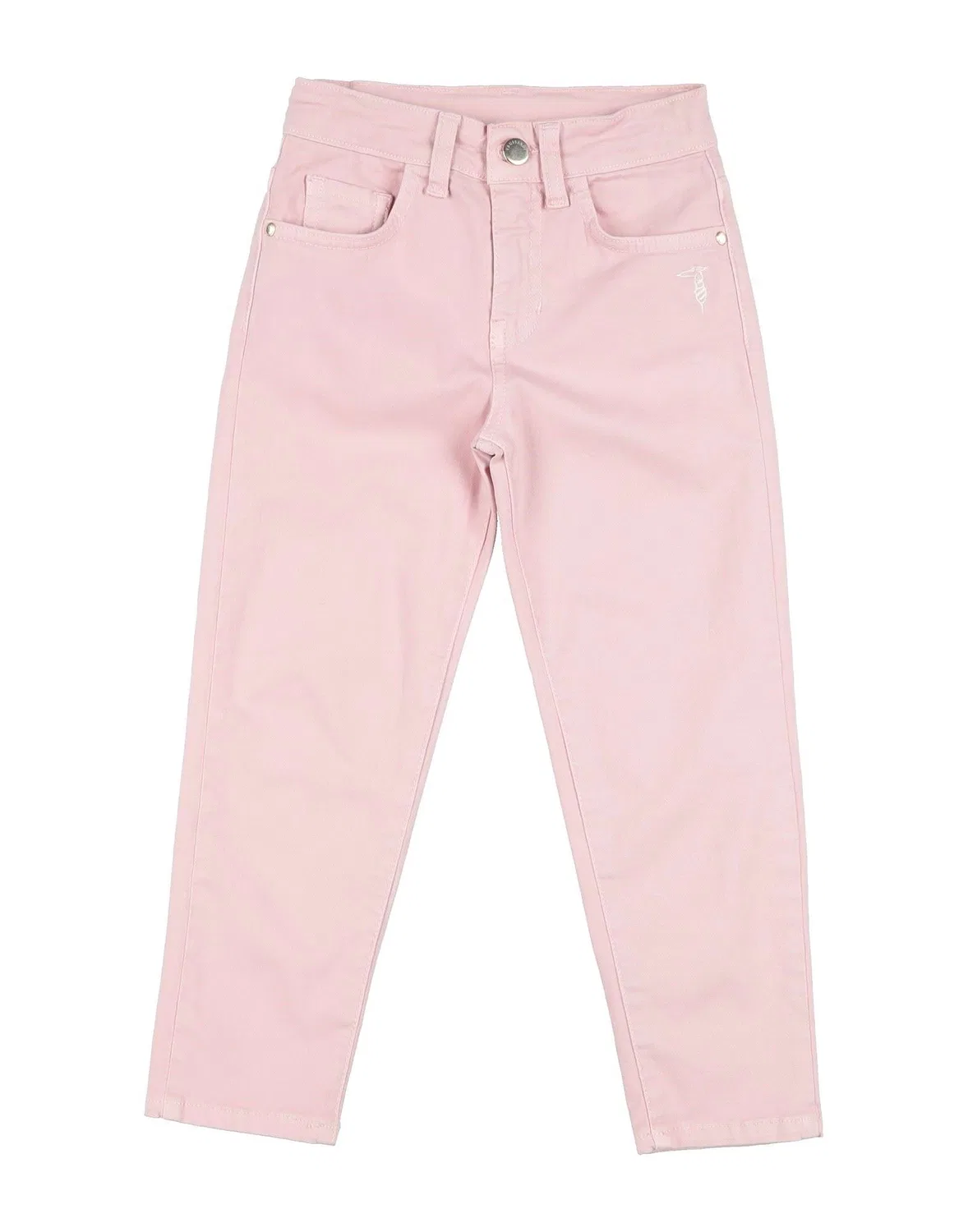 Детские брюки для девочек из габардина с логотипом Trussardi, Light Pink