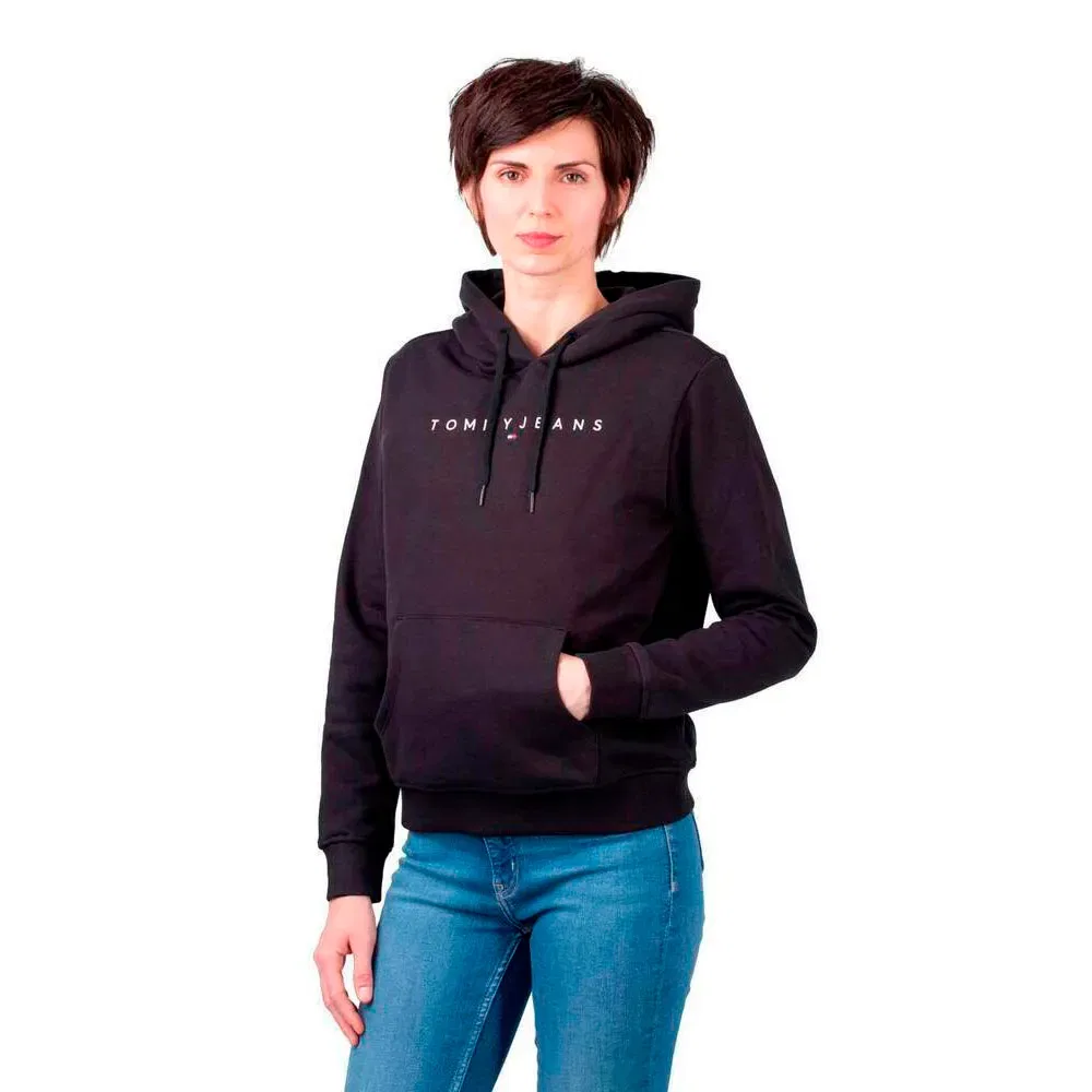 Женский худи из хлопка Tommy hilfiger, Black