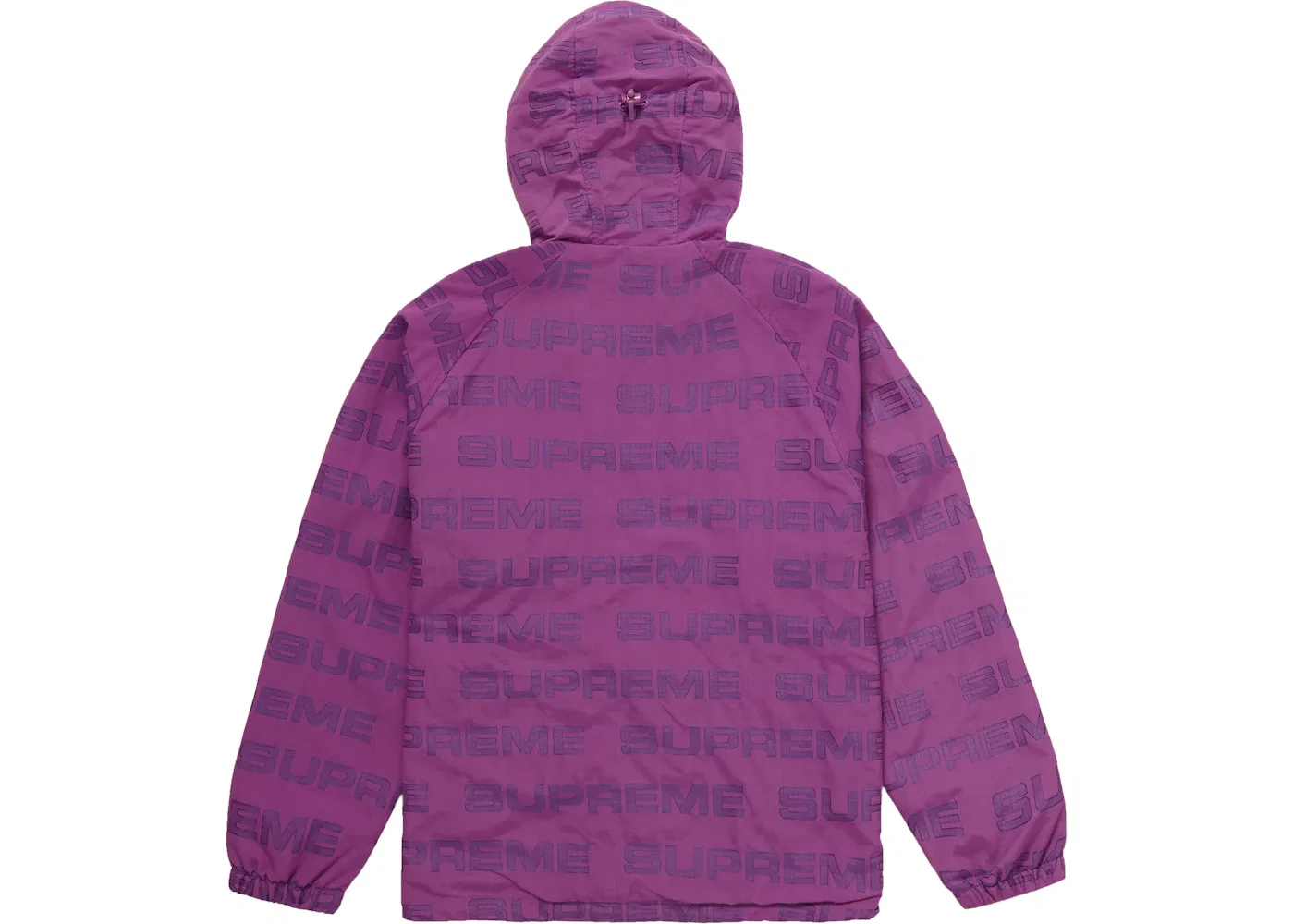 Мужская куртка на молнии с капюшоном Supreme Logo Ripstop, фиолетовый — фото 2