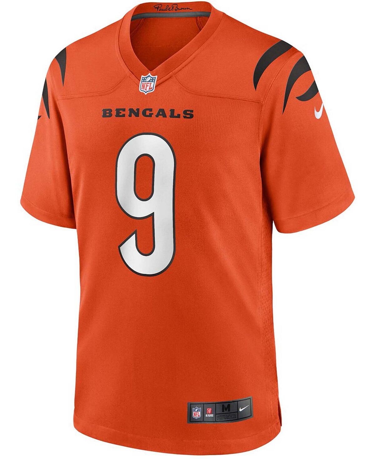 Мужская футболка joe burrow orange cincinnati bengals alternate game jersey Nike — фото 4