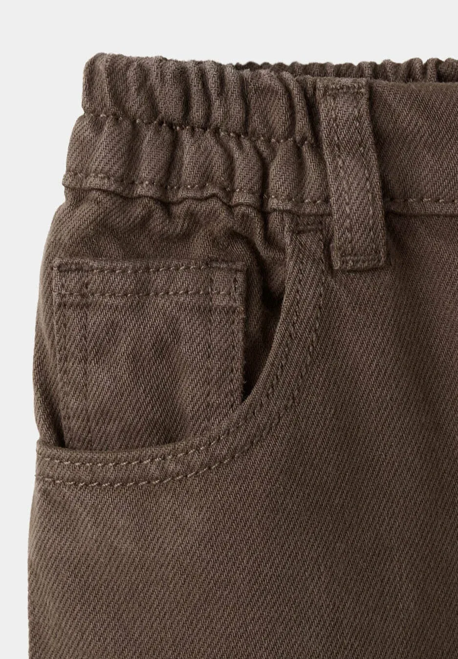 Детские джинсы свободного кроя Mango Kids, Brown — фото 4