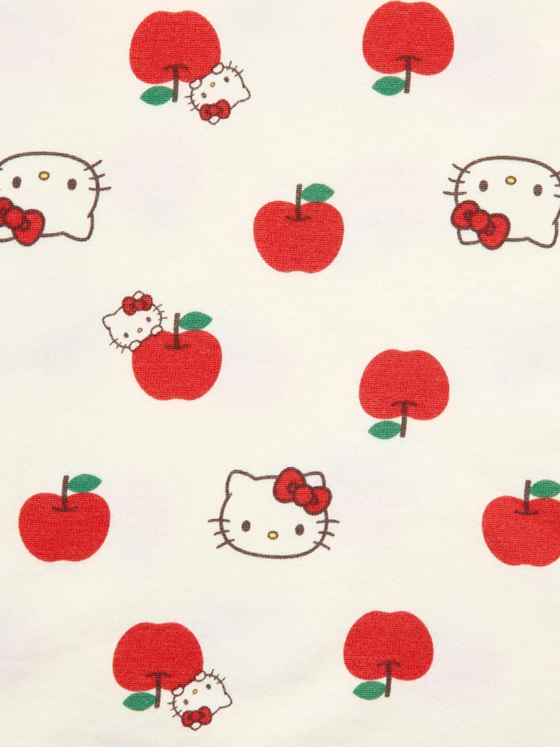 Пижама детская с коротким рукавом Sanrio Uniqlo, малиновая — фото 4