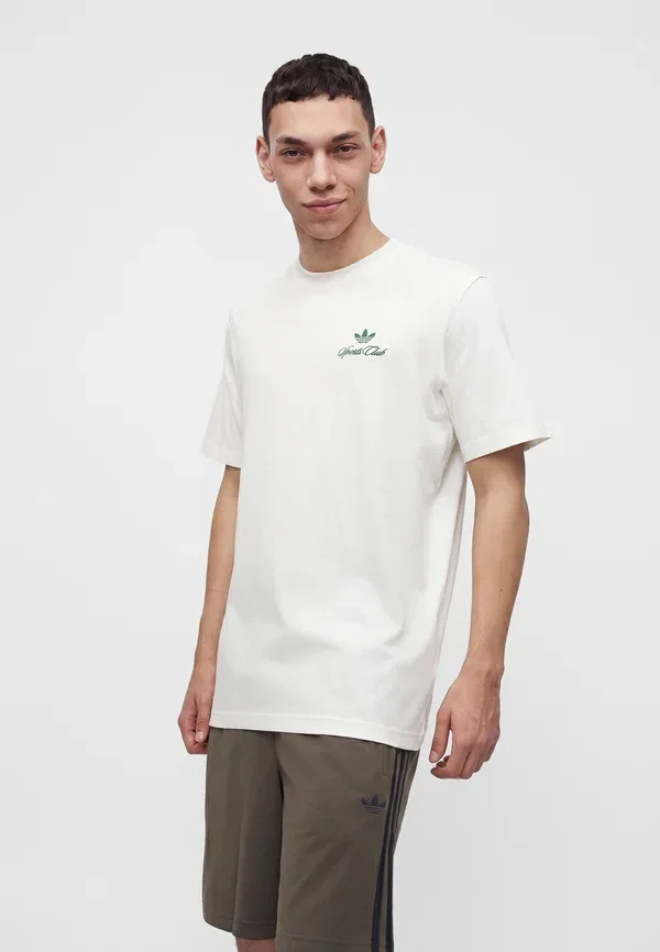Футболка Sportclub свободного кроя унисекс - футболка с принтом Adidas Originals, кремовый — фото 4