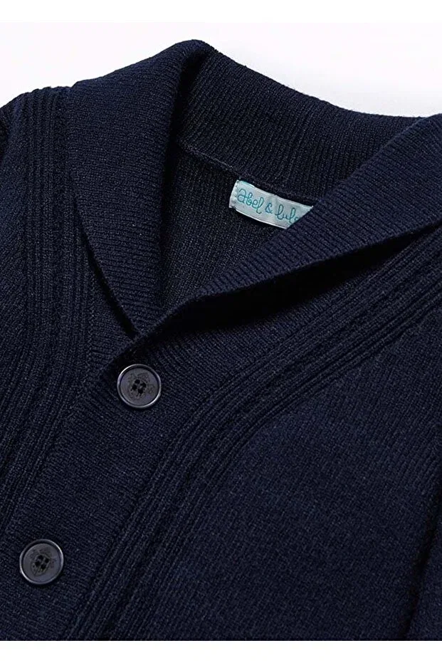 Детский кардиган для мальчиков хлопковый Abel & Lula, Navy Blue — фото 4