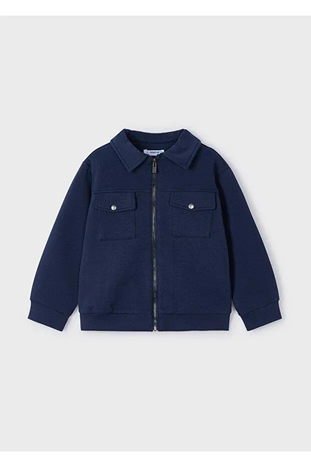 Детский кардиган для мальчиков на молнии Mayoral, Navy Blue — фото 2