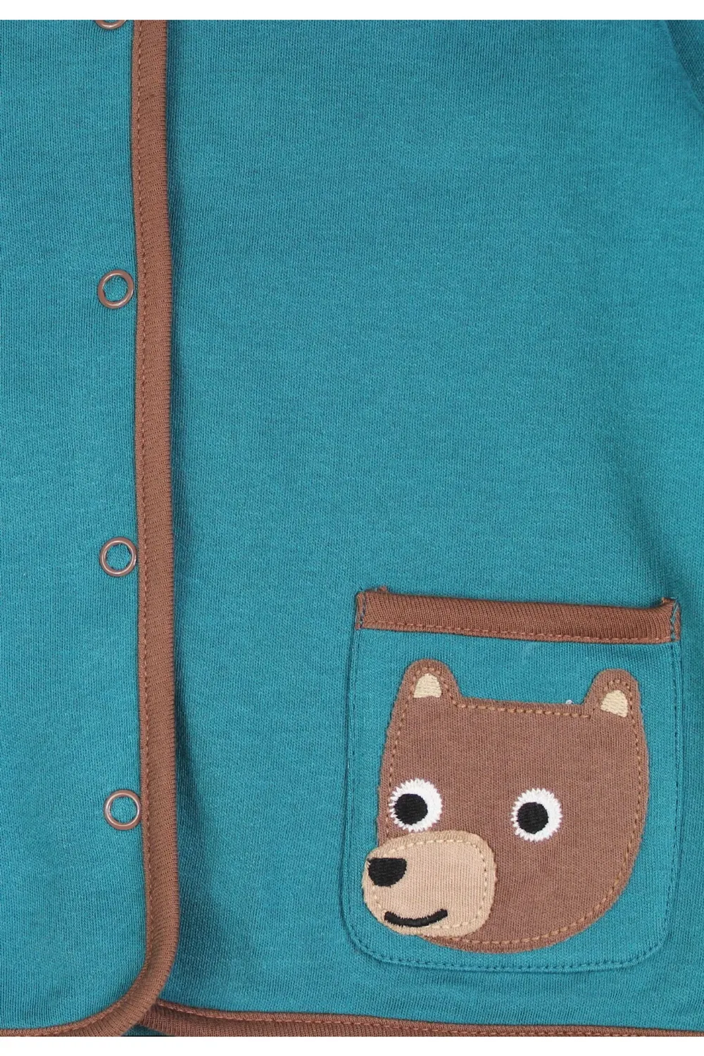 Детская куртка с аппликацией Bear Reversible Jacket Toby Tiger, Teal — фото 2