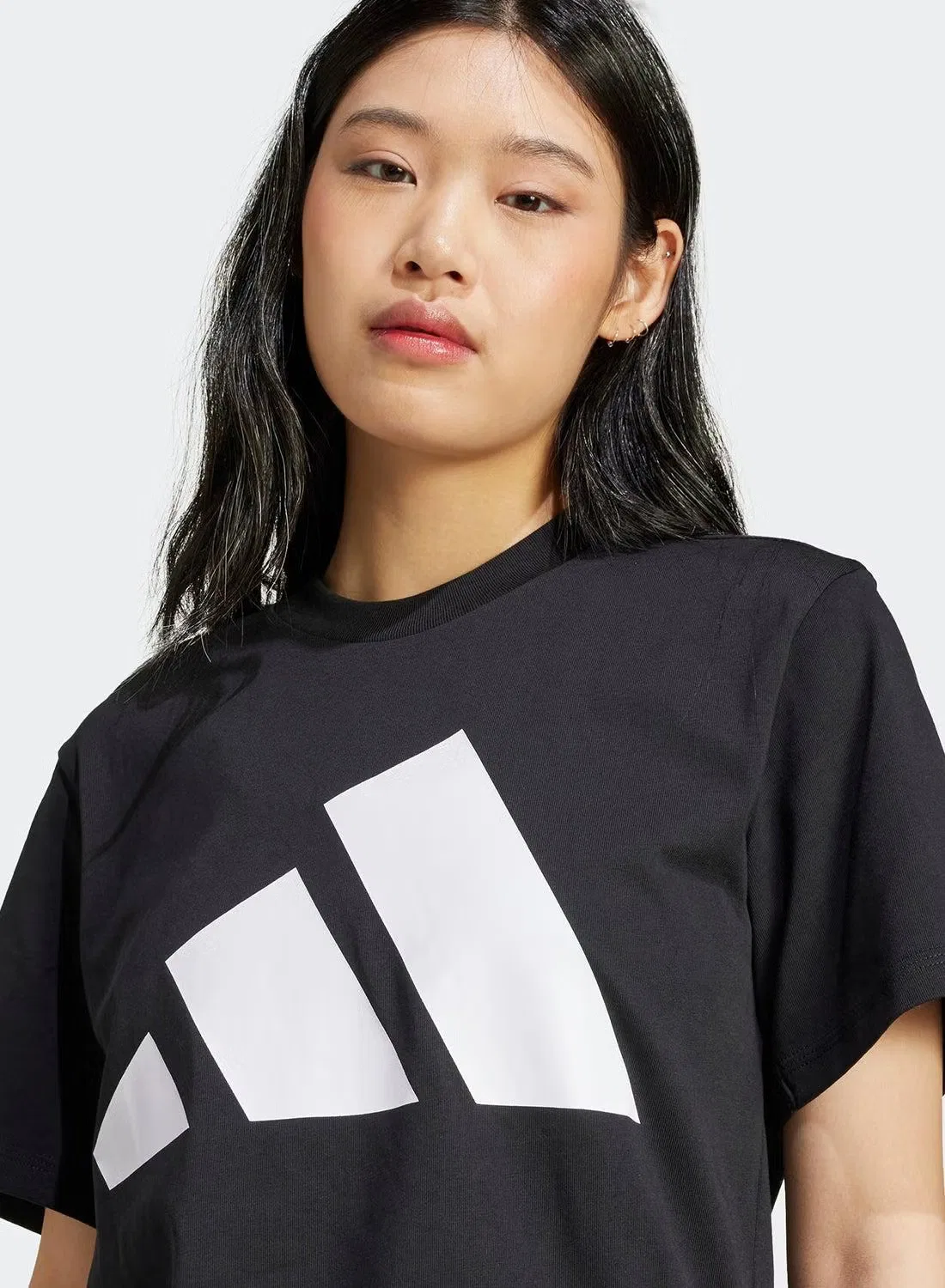 Футболка с принтом Essentials big logo Adidas, черный — фото 3