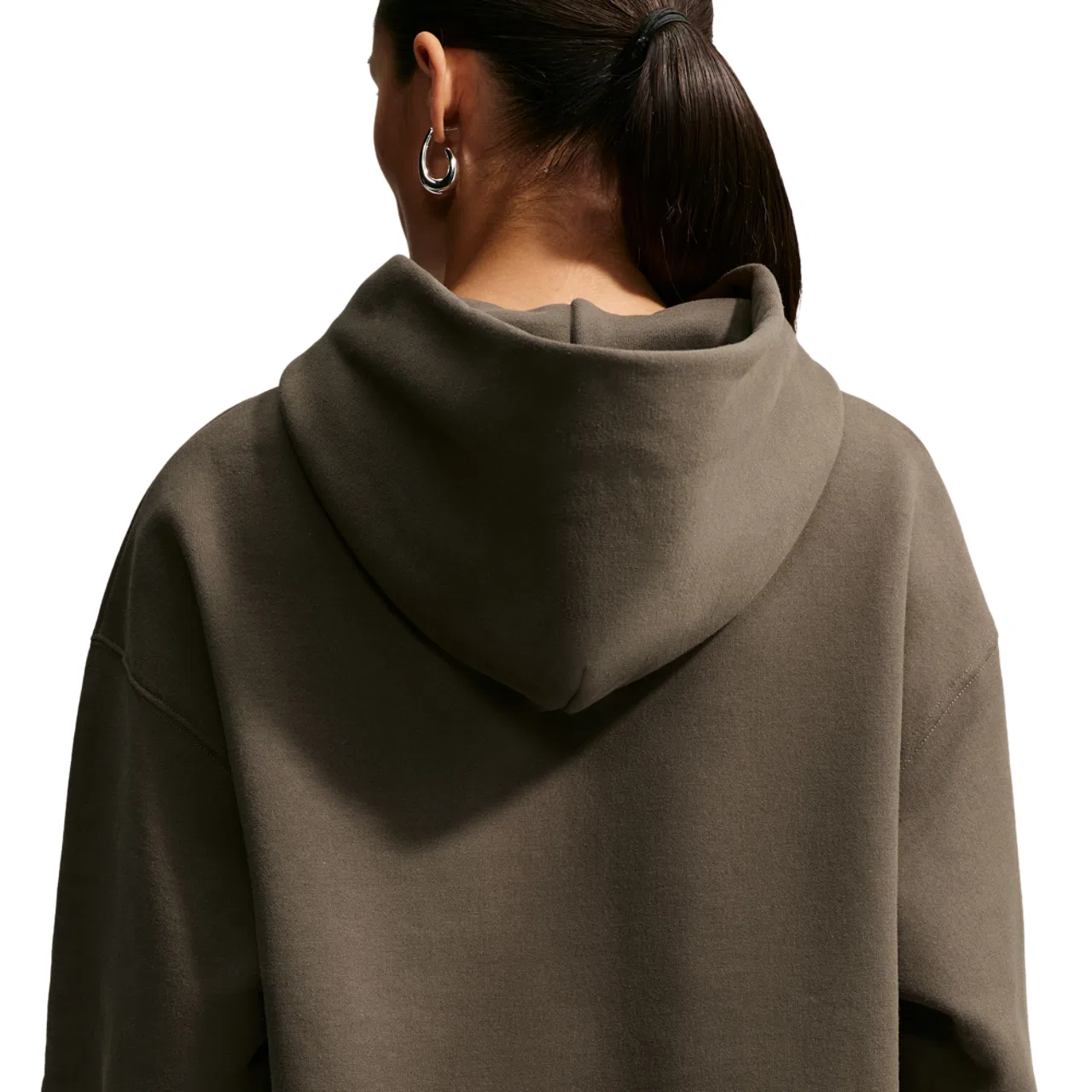 Женское худи оверсайз Nike Studio Fleece Oversized, Dark Hazel/Sail — фото 2