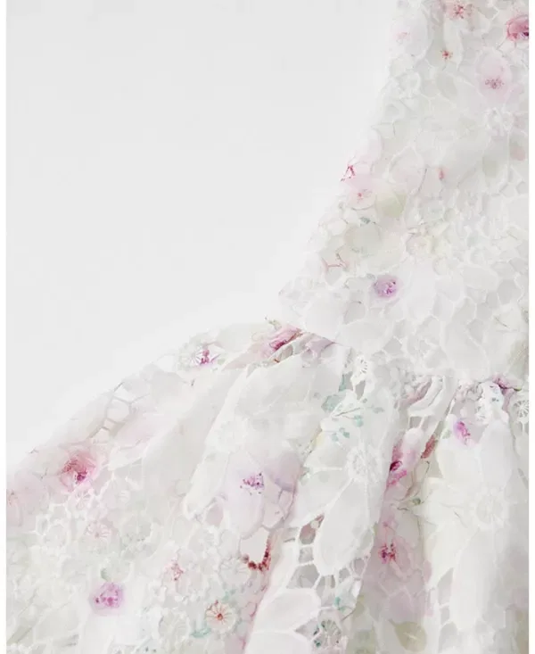Детское платье для девочек с принтом Belle Embroidered Mini Dress Marlo Kids, Floral — фото 4