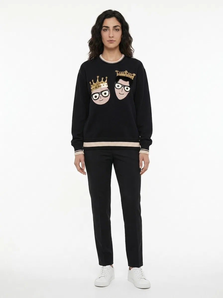 Женский свитшот хлопковый Dolce & Gabbana, Black