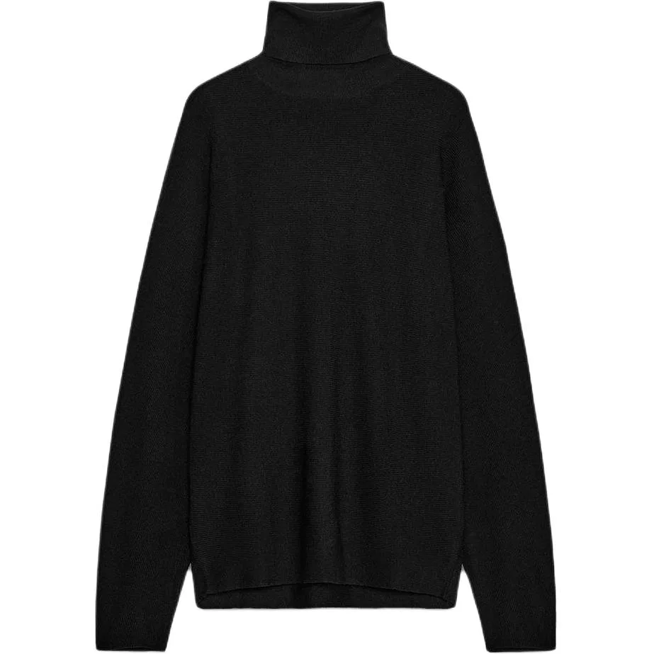 Женский трикотажный свитер с воротником-стойкой Black ZARA